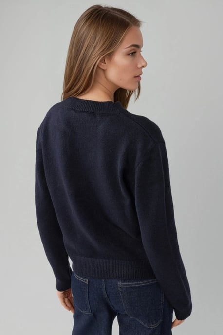Rundhals-Strickjacke mit weichem Griff - Image 5