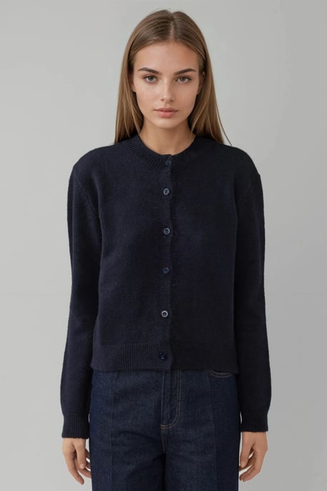 Rundhals-Strickjacke mit weichem Griff - Image 6