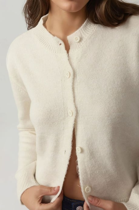 Crew-Neck Strickjacke mit weichem Griff - Image 2