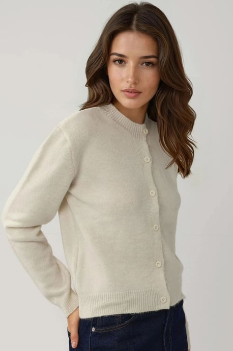 Crew-Neck Strickjacke mit weichem Griff - Image 4