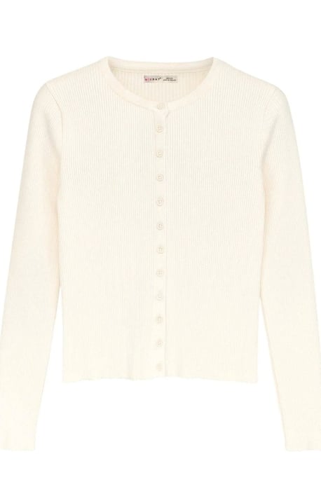 Knopfverschluss Slim Fit Rippstrick-Cardigan - Image 2