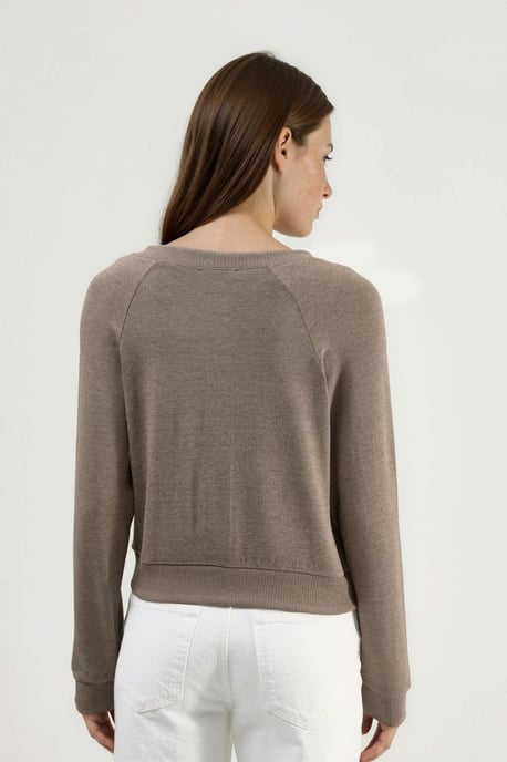 Crew-Neck-Cardigan mit Knöpfen - Image 3