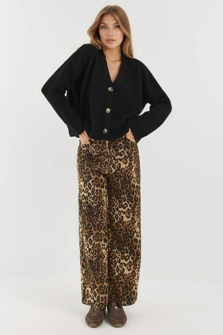 V-Ausschnitt Geknöpfter Oversized Cardigan - Image 6