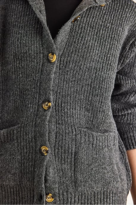 Strickjacke mit Struktur und langen Ärmeln - Image 6