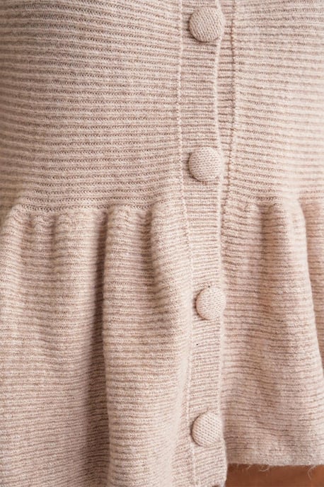 Rippstrick-Cardigan mit Rundhalsausschnitt - Image 5