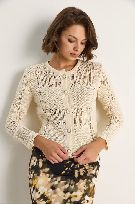Dünner Strickcardigan mit Knopfverschluss - Image 3