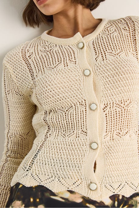 Dünner Strickcardigan mit Knopfverschluss - Image 6