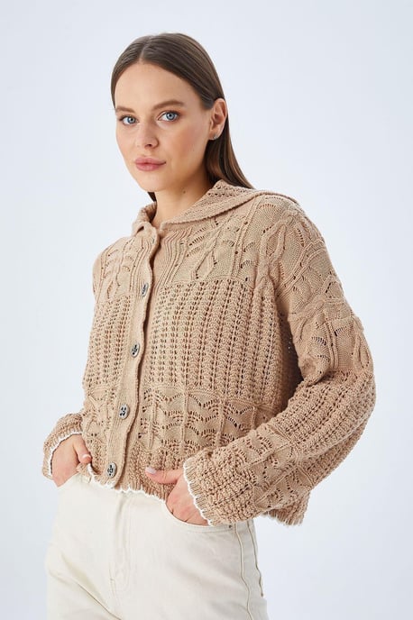 Strukturierter Strickjacke mit Knopfverschluss - Image 2