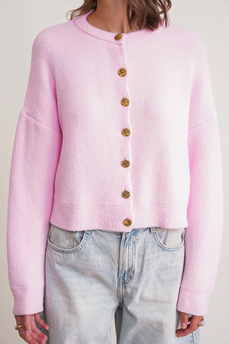 Geknöpfte gerippte Strickjacke - Image 6