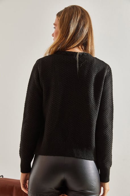 Strukturierter Strickwaren-Cardigan mit Knopfverschluss - Image 2