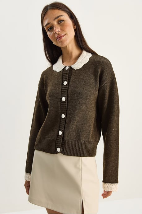 Dicker Rippstrick-Cardigan mit Knopfverschluss - Image 5