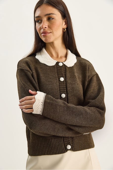 Dicker Rippstrick-Cardigan mit Knopfverschluss - Image 6