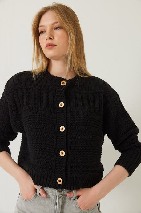 Knopf-Cardigan mit Rundhalsausschnitt - Image 2