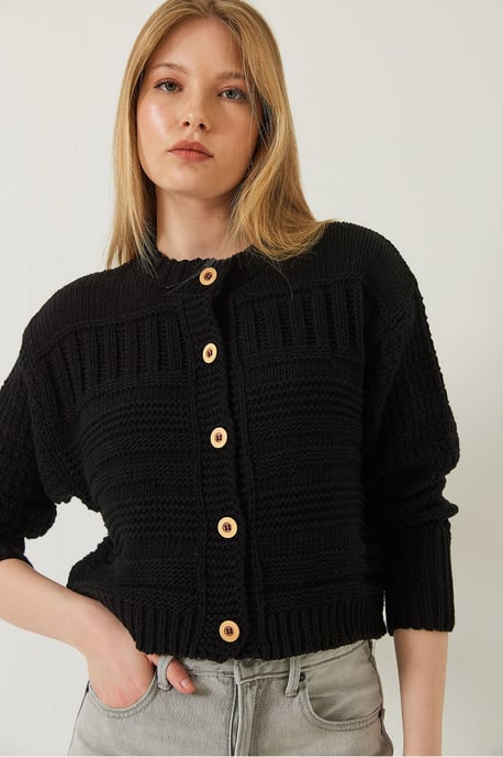 Knopf-Cardigan mit Rundhalsausschnitt - Image 3
