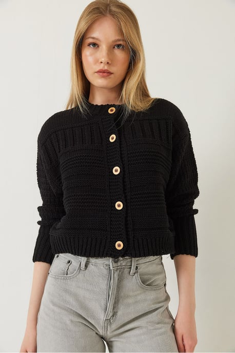 Knopf-Cardigan mit Rundhalsausschnitt - Image 4