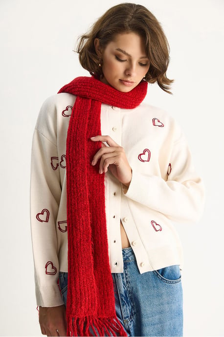 Langer Strickcardigan mit Knopfkragen - Image 3