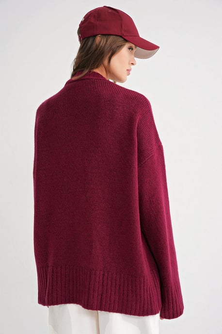 Knopf- V-Ausschnitt Rippstrick-Cardigan - Image 5