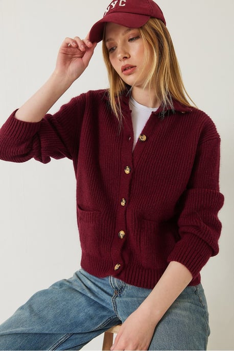 Strickjacke mit Struktur und langen Ärmeln - Image 2