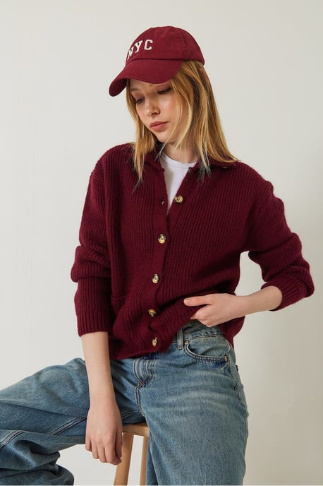 Strickjacke mit Struktur und langen Ärmeln - Image 3