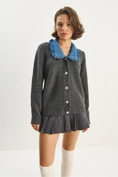 Strickcardigan mit Kragendetail - Image 2