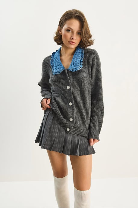 Strickcardigan mit Kragendetail - Image 3