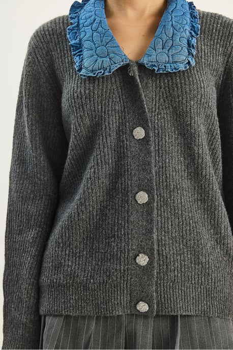 Strickcardigan mit Kragendetail - Image 5