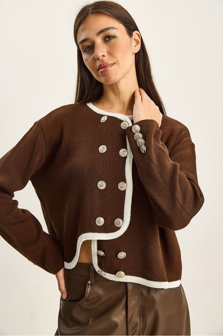 Rippstrick Knopf-Cardigan - Image 1