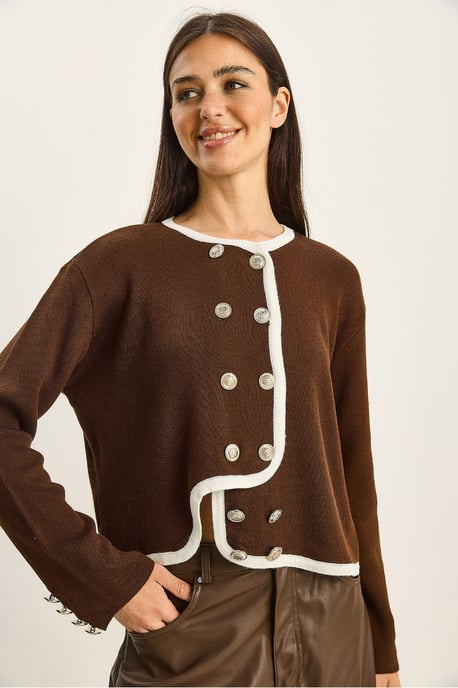 Rippstrick Knopf-Cardigan - Image 2