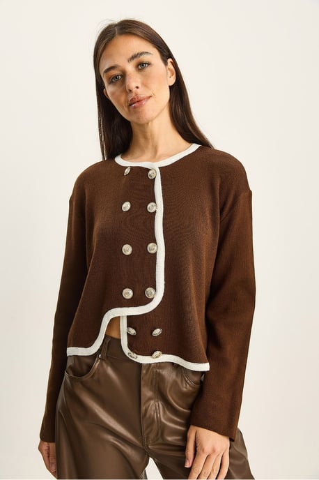 Rippstrick Knopf-Cardigan - Image 4