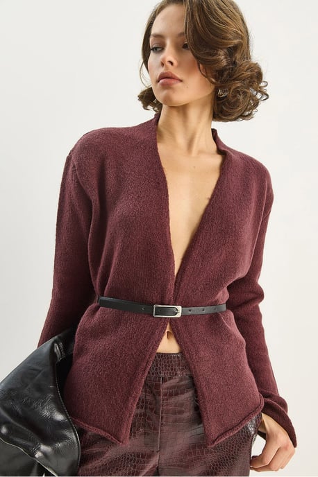 Gürtel-Details Cardigan - Image 3