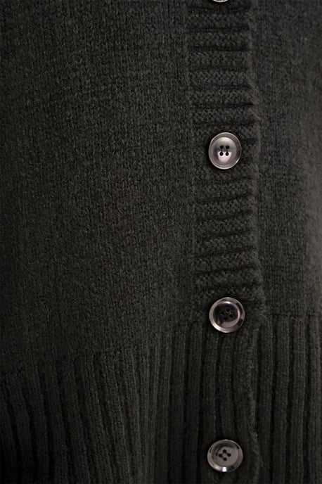 Knopf-Front V-Ausschnitt Rippstrick-Cardigan - Image 6