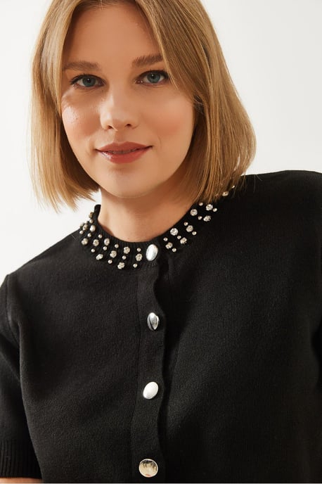 Crop-Cardigan mit Zubehördetail - Image 2