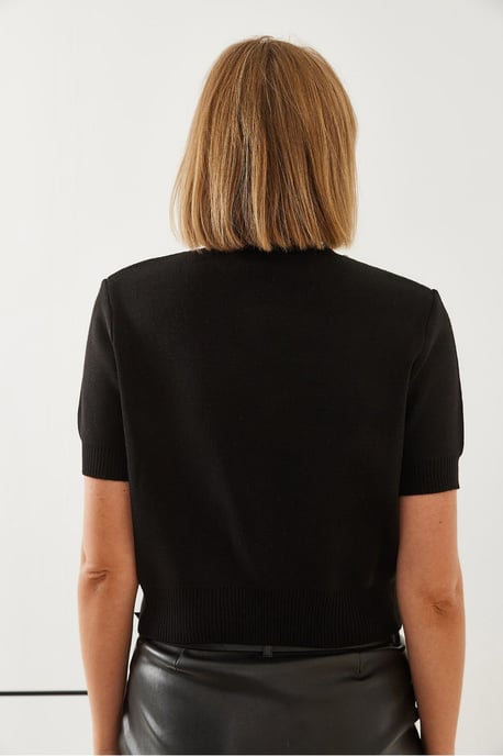 Crop-Cardigan mit Zubehördetail - Image 3