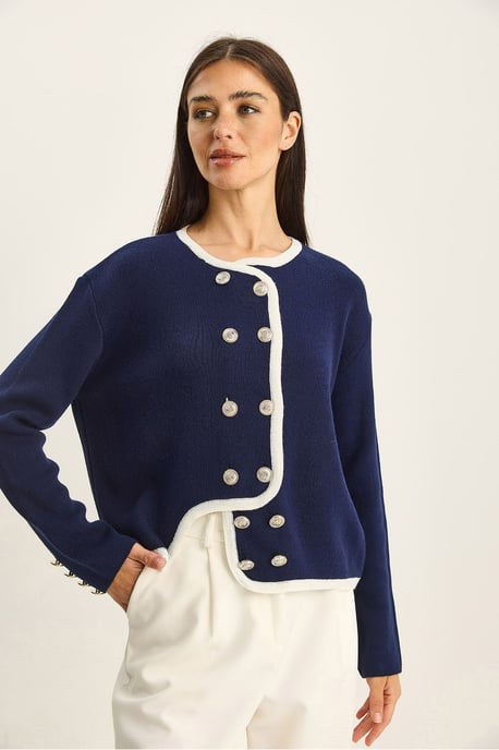 Rippstrick Knopf-Cardigan - Image 2