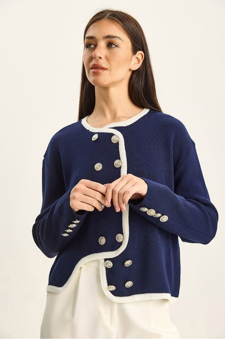 Rippstrick Knopf-Cardigan - Image 3