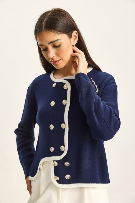 Rippstrick Knopf-Cardigan - Image 4