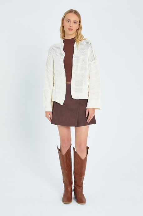 V-Ausschnitt Ribstrick-Cardigan - Image 2