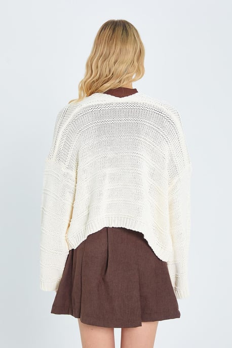 V-Ausschnitt Ribstrick-Cardigan - Image 6