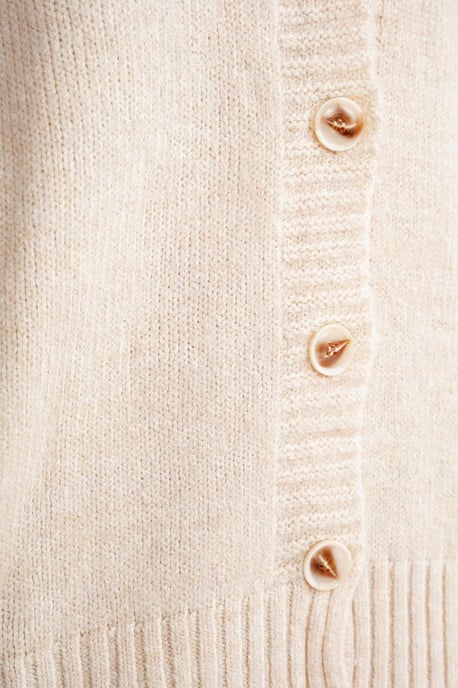 Knopf-V-Ausschnitt Rippstrickcardigan - Image 5