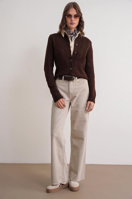Rippstrick-Button-Cardigan - Image 2