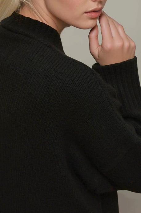 Dicker V-Ausschnitt Strickjacke - Image 4