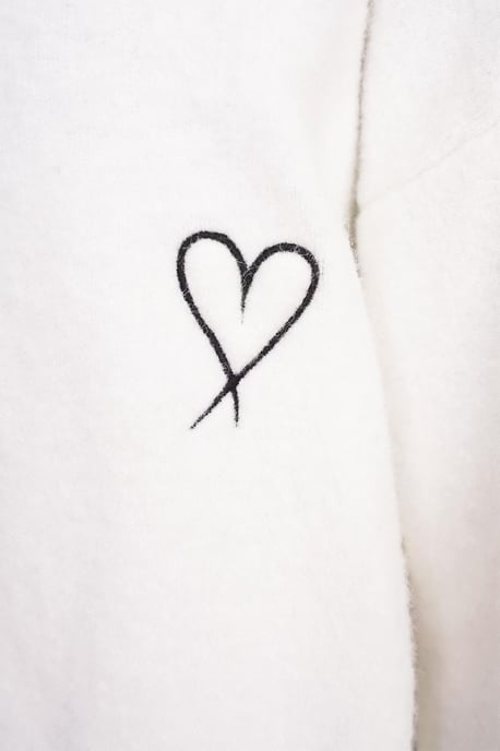 Oversized Strickjacke mit Herzdetails - Image 5