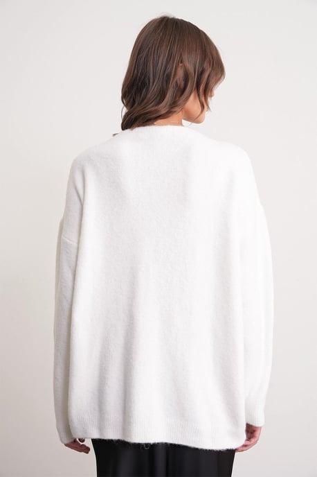 Oversized Strickjacke mit Herzdetails - Image 6