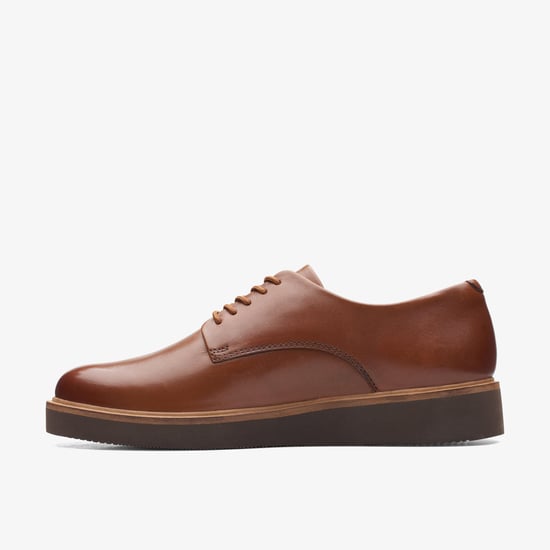Glickly Derby Dark Tan Lea Schuhe - Image 2