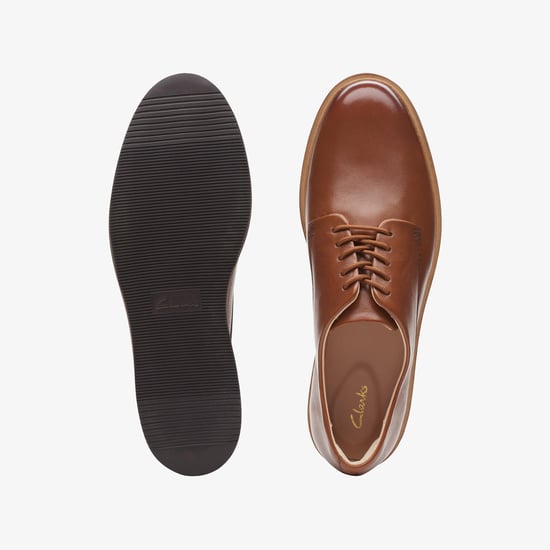 Glickly Derby Dark Tan Lea Schuhe - Image 6