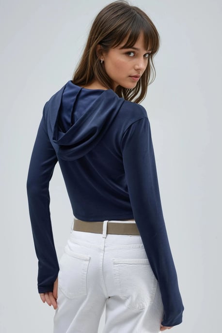 Kapuzenshirt mit Reißverschluss in normaler Passform - Image 2