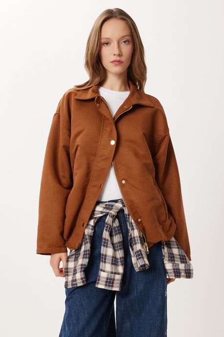 Oversized Gabardine-Jacke mit Reißverschluss - Image 2