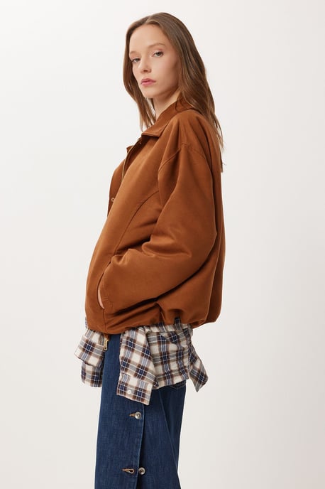 Oversized Gabardine-Jacke mit Reißverschluss - Image 3