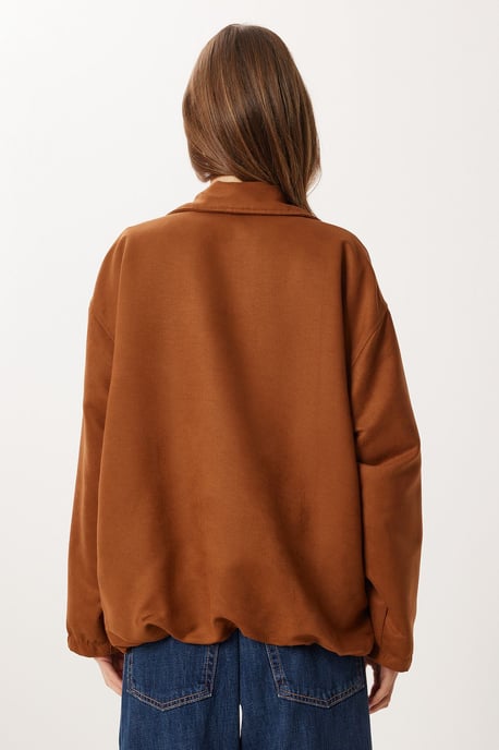 Oversized Gabardine-Jacke mit Reißverschluss - Image 6