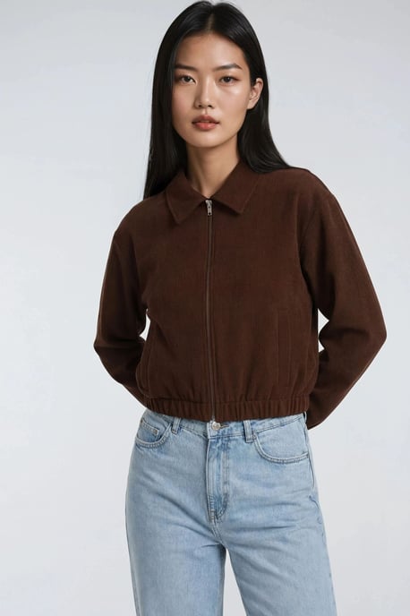 Lässig geschnittene Reißverschlussjacke mit Taschen - Image 1